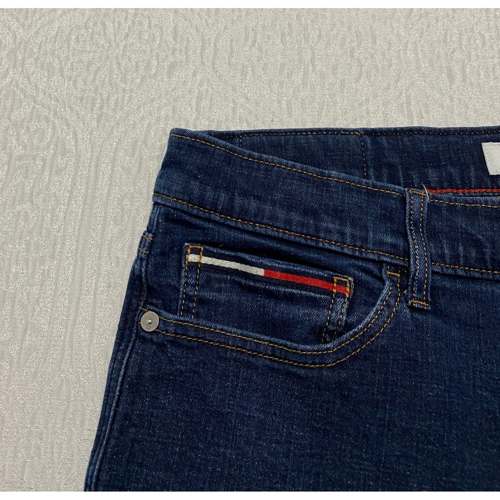 Tommy Jeans Mens‎ Straight Fit Dark Wash Denim Jeans 34x32 Distressed Stretch - Picture 3 of 12